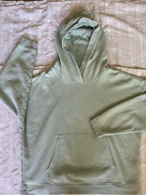 Calvin Klein Sage Green Pullover Hoodie with CK Emblem